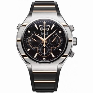 Piaget Polo FortyFive Chronograph Black Dial Titanium Men's Watch G0A36002
