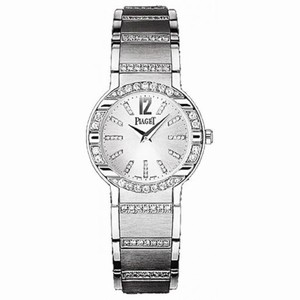 Piaget Polo Silver Dial White Gold Diamond Ladies Watch G0A33233