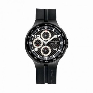 Porsche Design P6340 Flat Six Carbon Fiber Black Dial Chronograph Automatic Men's Watch 636043041254