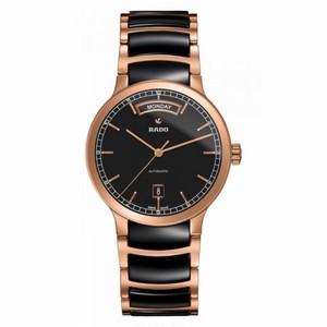 Rado Centrix Black Dial Rose Gold PVD and Ceramic Automatic Men's Watch R30158172