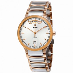 Rado Centrix Day-Date White Dial Two-tone Stainless Steel Men's Watch R30158113