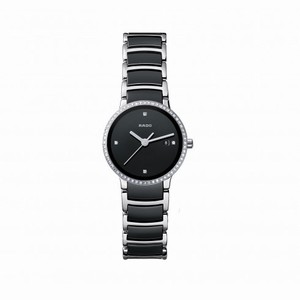 Rado Centrix Quartz Black Dial Steel and Ceramic Ladies Watch R30933712
