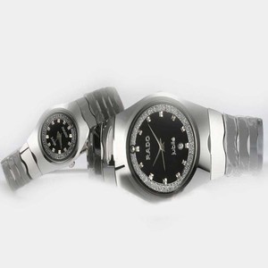 Rado Classic Jubile 2822121M Quartz Man:37x41mm / Lady:24x29mm Black Dial Watch