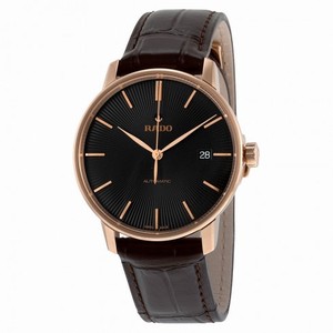 Rado Coupole Classic Automatic Black Dial Black Alligator Leather Men's Watch R22861165