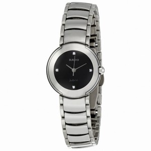 Rado Coupole Diamond Platinum-tone Ceramic Mini Ladies Watch R22594712
