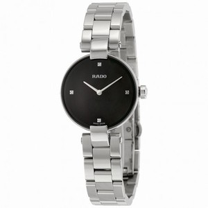 Rado Coupole Jubile Black Dial Ladies Stainless Steel Watch R22854703