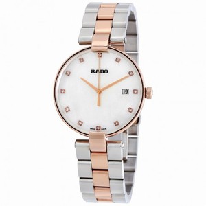 Rado Coupole White Mother Of Pearl Dial Ladies Two Tone Watch R22853924