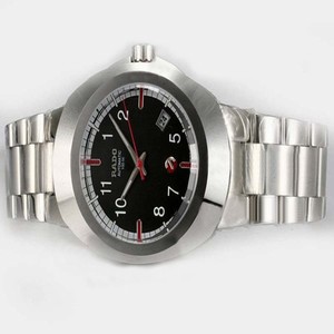 Rado DiaStar 003849 Silver Stainless Steel Strap Black Dial 39x42mm Watch
