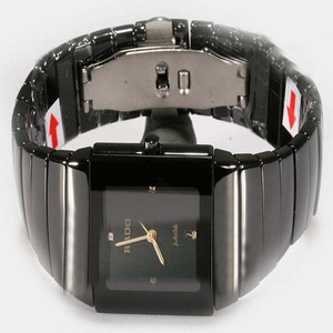 Rado DiaStar 152.0332.3 Black Ceramic Strap Mens Square Watch