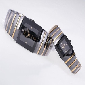 Rado DiaStar 152.0332.3 Silver Ceramic Strap Black Dial Watch