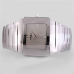Rado DiaStar 152.0332.3 Square Silver Ceramic Strap Mens Watch