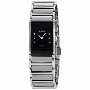 Rado Integral Black Dial Stainless Steel Ladies Watch R20786759