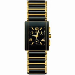Rado Integral Chronograph 18kt Yellow Gold Black Ceramic Men's Watch R20592152