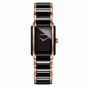 Rado Integral Quartz Black Dial Two-tone Ceramic/Stainless Steel Ladies Watch R20612152