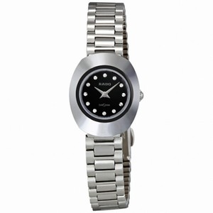 Rado Original Black Dial Stainless Steel Bracelet Ladies Watch R21558153