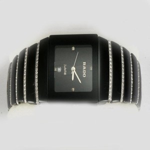 Rado Sintra 120929 Black Ceramic Strap Black Dial Square Watch