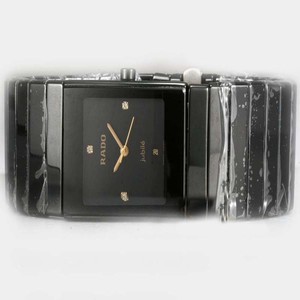 Rado Sintra 193.0769.3.015 Black Dial Black Ceramic Strap Rectangle Watch