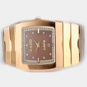 Rado Sintra 21942 Gold Tungsten Steel Strap Rectangle Mens Watch
