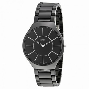 Rado Thinline Black Dial Ceramic Men's Watch R27741162