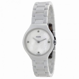 Rado Thinline Mother of Pearl Dial White Ceramic Watch R27958902