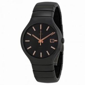Rado True Black Dial Black Ceramic Men's Watch R27857172