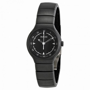 Rado True Jubile Black Dial Black Ceramic Ladies Watch R27678162