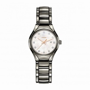 Rado True Quartz MOP Dial Plasma High-tech Ceramic Ladies Watch R27060902