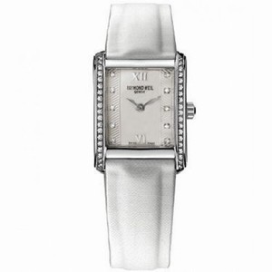 Raymond Weil Don Giovanni Silver Dial White Leather Ladies Watch 58731-SLS-00685