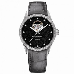 Raymond Weil Freelancer Automatic Black Diamond Dial Ladies Watch 2750-SLS-20081