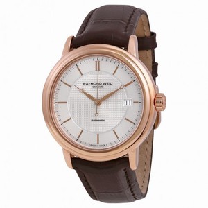 Raymond Weil Maestro Silver Dial Brown Leather Automatic Men's Watch 2837-PC5-65001