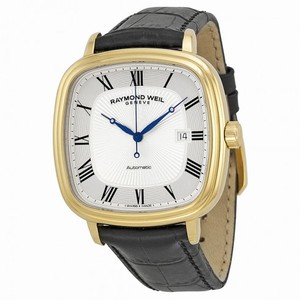 Raymond Weil Maestro Automatic Silver Dial Black Leather Watch 2867-PC-00659