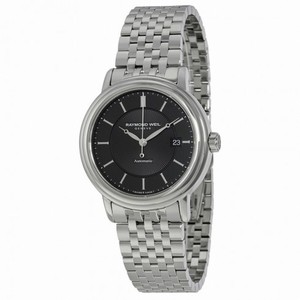 Raymond Weil Maestro Black Dial Stainless Steel Men's Watch 2847-ST-20001