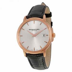 Raymond Weil Maestro Silver Dial Black Leather Men's Watch 5488-PC5-65001