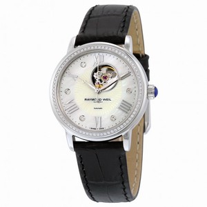 Raymond Weil Maestro White Mother of Pearl Dial Ladies Watch 2627-SLS-00965