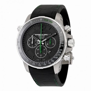 Raymond Weil Nabucco Chronograph Automatic Black Dial Black Rubber Men's Watch 7850-TIR-05217