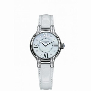 Raymond Weil Noemia White Mother of Pearl Dial Stainless Steel Ladies Watch 5932-SLS-00995