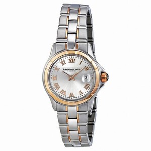 Raymond Weil Parsifal Silver Dial Stainless Steel And 18kt Pink Gold Ladies Watch 9460-SG5-00658