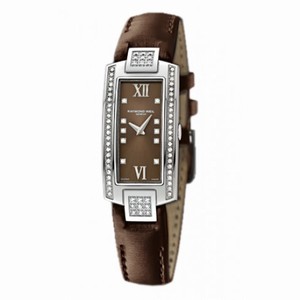 Raymond Weil Shine Brown Dial Brown Leather Ladies Watch 1500-ST2-00775