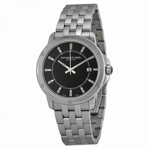 Raymond Weil Tango Black Dial Stainless Steel Men's Watch 5591-ST-20001