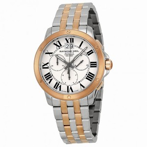 Raymond Weil Tango Off White Dial Two Tone Men's Watch 4891-SP5-00660