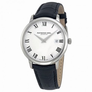 Raymond Weil Toccata White Dial Black Leather Men's Watch RW-5488-STC-00300