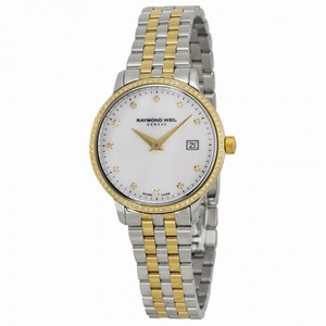 Raymond Weil Toccata White Mother of Pearl Dial Steel Ladies Watch 5988-SPS-97081