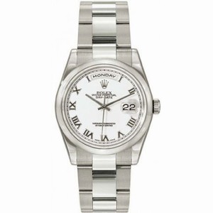 Rolex Day-Date Silver Dial 18K White Gold President Automatic Men's Watch 118209SRP