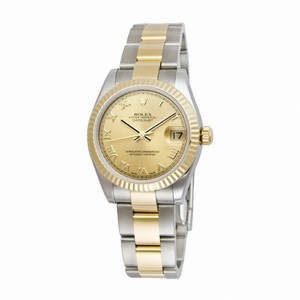 Rolex Datejust Champagne Roman Dial Oyster Bracelet Two Tone Unisex Watch 178273CRO