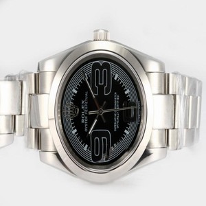 Rolex Air-King 114200 Black Dial Man:36mm / Lady:26mm Silver Stainless Steel Strap Watch