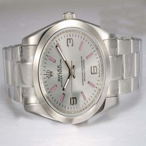 Rolex Air-King 14000 White Dial Silver Stainless Steel Strap Round Watch