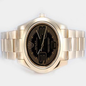 Rolex Air-King 5500 Black Dial Man:36mm / Lady:26mm 18K Gold Case Watch