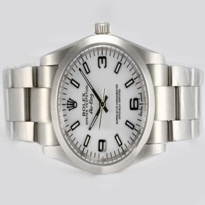 Rolex Air-King 5500 Stainless Steel Case White Dial Stainless Steel Bezel Watch