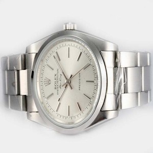 Rolex Air-King 5500 White Dial Stainless Steel Case Round Watch