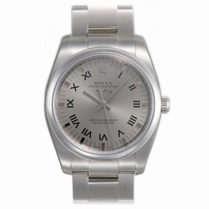 Rolex Oyster Perpetual 34 Silver Dial Stainless Steel Rolex Oyster Automatic Men's Watch 114200SRO